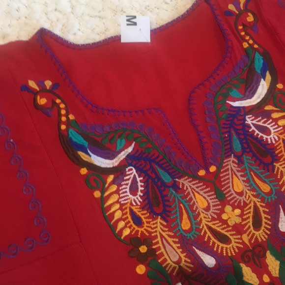 NWT Handmade in Mexico Cotton Embroidered - Picture 8 of 8